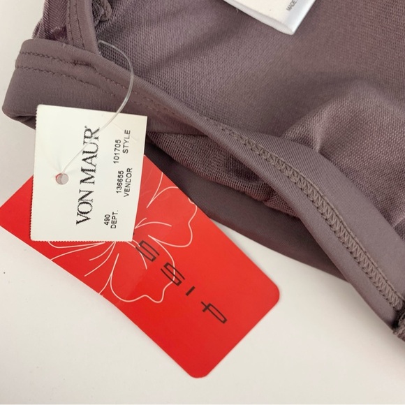 Gossip Velvet High Neck Purple Mauve Bikini Top Halter Von Maur Large NWT - Picture 8 of 9